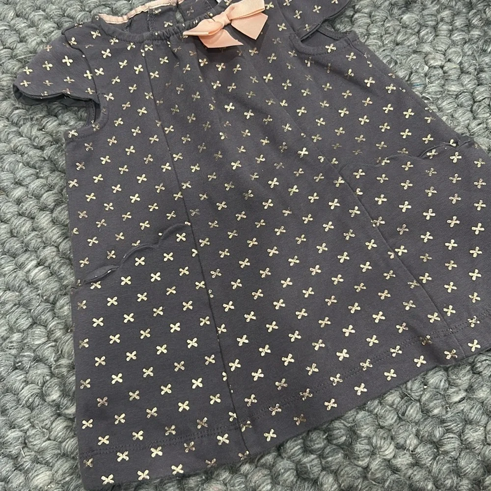 Catherine Malandrino Mini Baby Girl Bow Tie Dress Pink Size 24 Months‎